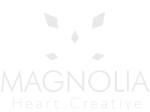 White Magnolia Heart Creative logo